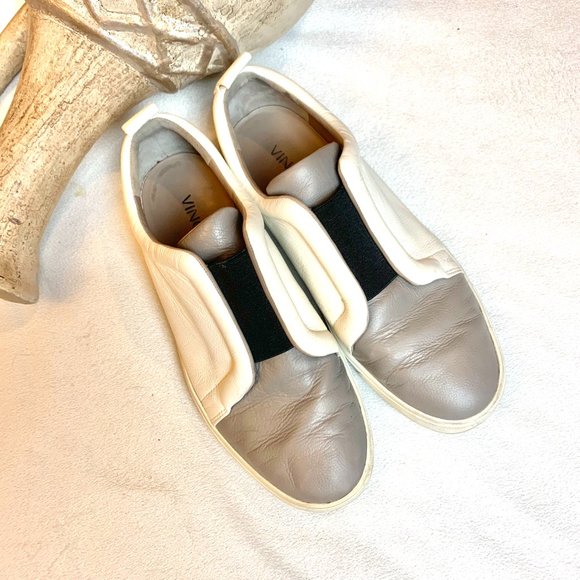 Vince Caden Slip On Sneakers Leather Textile Skate - Picture 8 of 14